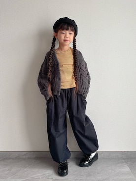 「アイテム（シューズ）」を使った、ふうさん（キッズ・110cm）の秋コーディネート