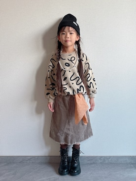 「アイテム（スウェット）」を使った、ふうさん（キッズ・110cm）の冬コーディネート