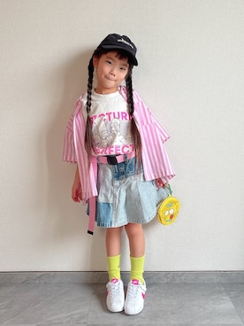 「アイテム（Tシャツ/カットソー）」を使った、ふうさん（キッズ・110cm）の夏コーディネート