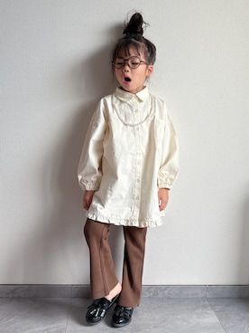 「アイテム（ワンピース/ドレス）」を使った、ふうさん（キッズ・110cm）の秋コーディネート