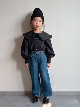 「アイテム（シャツ/ブラウス）」を使った、ふうさん（キッズ・110cm）の秋コーディネート