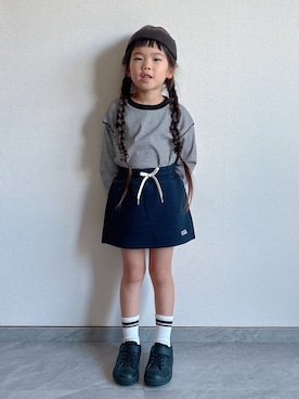 「アイテム（スカート）」を使った、ふうさん（キッズ・110cm）の秋コーディネート