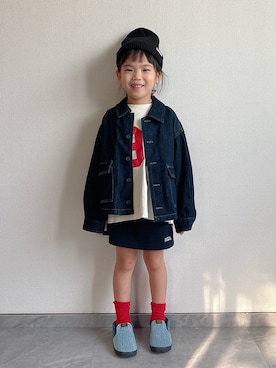 「アイテム（スカート）」を使った、ふうさん（キッズ・110cm）の秋コーディネート