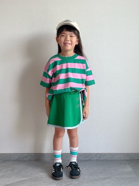 「アイテム（スカート）」を使った、ふうさん（キッズ・110cm）の夏コーディネート