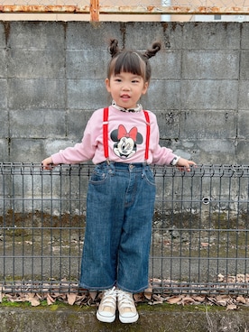 スウェット（ピンク系）を使った「タートルネック」の人気