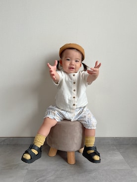 「Handmade（ハンドメイド）のアイテム」を使った、ふうさん（キッズ・110cm）の夏コーディネート