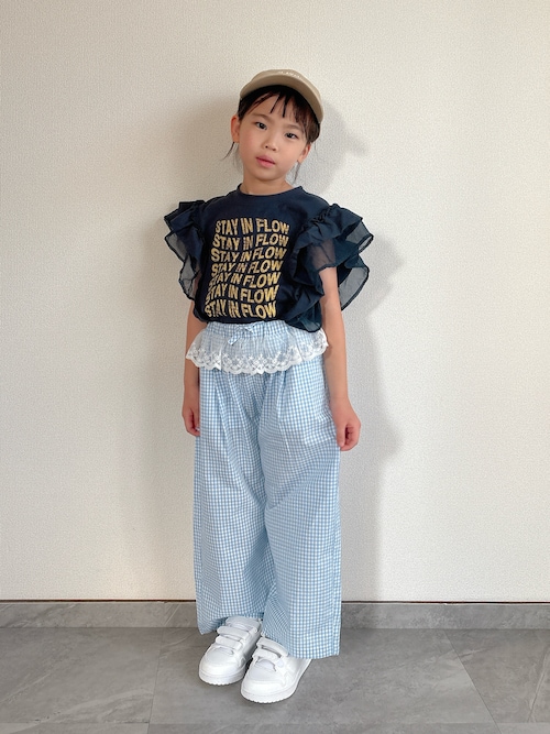 KIDS】【ZOZO限定】レースレイヤードギンガムチェックパンツ（その他