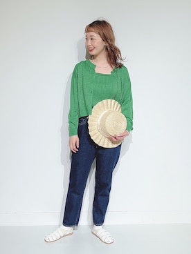 「ehka sopo（エヘカソポ）のアイテム（アンサンブル）」を使った、Y u k iさん（レディース・162cm）の春コーディネート