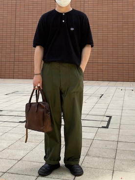 「Scye（サイ）のアイテム（トップス）」を使った、TAKUMIXさん（メンズ・170cm）の秋コーディネート