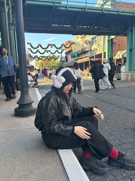 「CONZ（コンズ）のアイテム」を使った、あずき。さん（レディース・165cm）の秋コーディネート