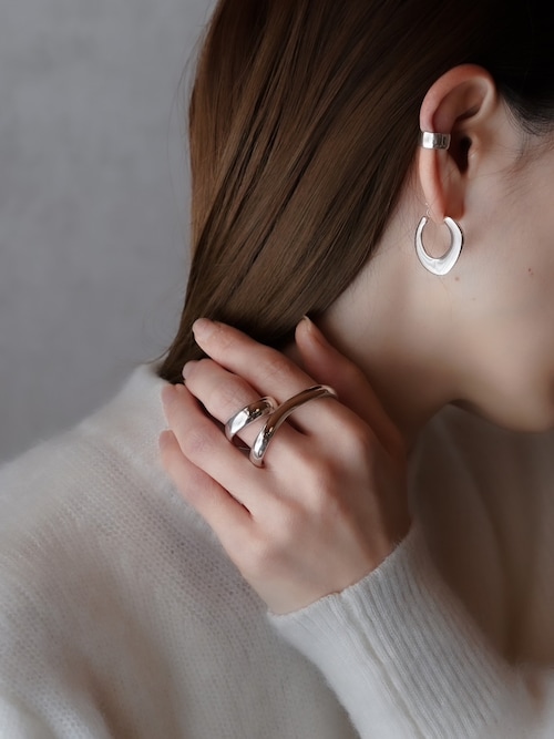 ブランイリスシルバー フープピアス 両耳