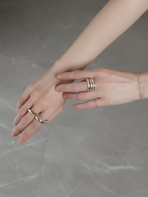 ISOLATION Silver925 Two Ring ダブルフィンガーリング セール】【ISOLATION / アイソレーション】Silver925 Two Ring