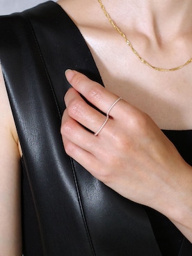 「ゴールドアクセ」｜ISOLATION JEWELRYさん（レディース・159cm）の秋コーディネート