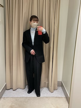 「モノトーン」｜ISOLATION JEWELRYさん（レディース・159cm）の冬コーディネート