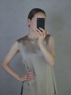 「アイテム（イヤーカフ）」を使った、ISOLATION JEWELRYさん（レディース・159cm）の夏コーディネート