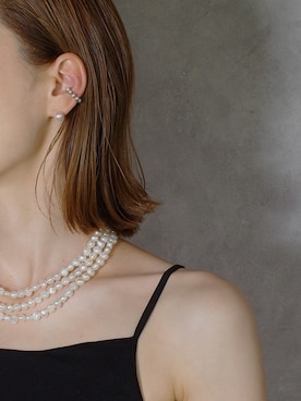 「アイテム（イヤーカフ）」を使った、ISOLATION JEWELRYさん（レディース・159cm）の夏コーディネート