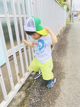 「ネオンカラー」｜「アイテム（福袋/福箱）」を使った、haruruさん（キッズ・70cm）の夏コーディネート