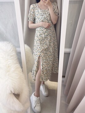 「titty＆Co. PETIT（ティティアンドコープティ）のアイテム」を使った、𝒩𝒶𝓃𝒶🐈さん（レディース・158cm）の夏コーディネート