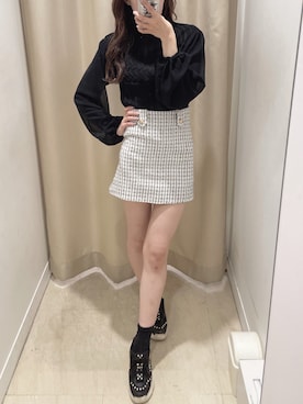 「titty＆Co. PETIT（ティティアンドコープティ）のアイテム（スカート）」を使った、𝒩𝒶𝓃𝒶🐈さん（レディース・158cm）の冬コーディネート