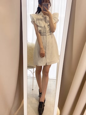 「TITTY&CO.（ティティーアンドコー）のアイテム（ワンピース/ドレス）」を使った、𝒩𝒶𝓃𝒶🐈さん（レディース・158cm）の夏コーディネート