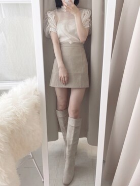 「titty＆Co. PETIT（ティティアンドコープティ）のアイテム（スカート）」を使った、𝒩𝒶𝓃𝒶🐈さん（レディース・158cm）の夏コーディネート