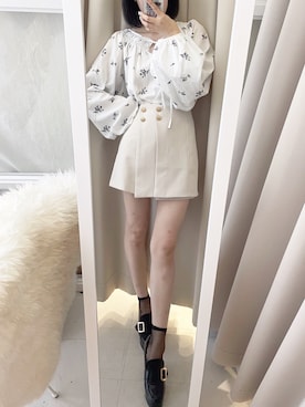 「titty＆Co. PETIT（ティティアンドコープティ）のアイテム（スカート）」を使った、𝒩𝒶𝓃𝒶🐈さん（レディース・158cm）の秋コーディネート