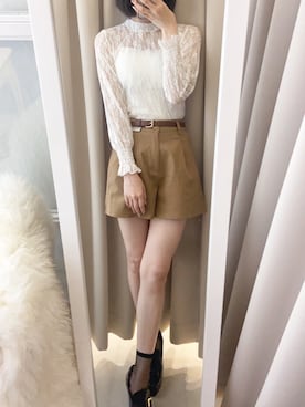 「titty＆Co. PETIT（ティティアンドコープティ）のアイテム」を使った、𝒩𝒶𝓃𝒶🐈さん（レディース・158cm）の夏コーディネート