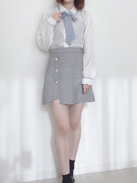 「titty＆Co. PETIT（ティティアンドコープティ）のアイテム（スカート）」を使った、𝒩𝒶𝓃𝒶🐈さん（レディース・158cm）の冬コーディネート