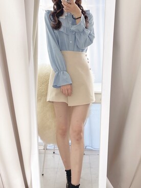 「titty＆Co. PETIT（ティティアンドコープティ）のアイテム」を使った、𝒩𝒶𝓃𝒶🐈さん（レディース・158cm）の冬コーディネート
