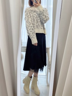 「titty＆Co. PETIT（ティティアンドコープティ）のアイテム（スカート）」を使った、𝒩𝒶𝓃𝒶🐈さん（レディース・158cm）の秋コーディネート