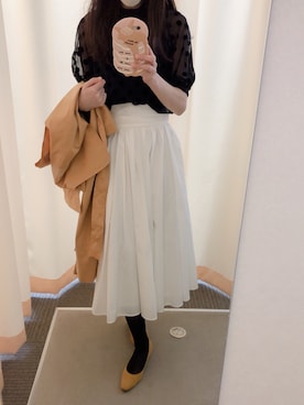 「NATURAL BEAUTY BASIC（ナチュラルビューティーベーシック）のアイテム（ステンカラーコート）」を使った、yu-kiayaさん（レディース・169cm）の春コーディネート