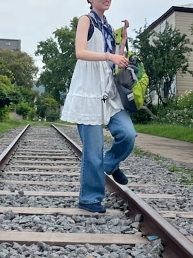 「thisisneverthat（ディスイズネバーザット）のアイテム（キャップ）」を使った、ようこさん（レディース・164cm）の秋コーディネート