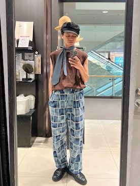 「OVERRIDE（オーバーライド）のアイテム」を使った、RYOTAROさん（メンズ・173cm）の夏コーディネート