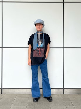 「OVERRIDE（オーバーライド）のアイテム」を使った、RYOTAROさん（メンズ・173cm）の夏コーディネート