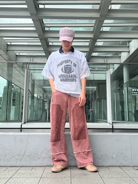「OVERRIDE（オーバーライド）のアイテム」を使った、RYOTAROさん（メンズ・173cm）の春コーディネート