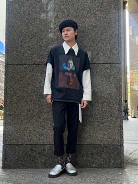 「arth（アース）のアイテム（帽子）」を使った、RYOTAROさん（メンズ・173cm）の春コーディネート