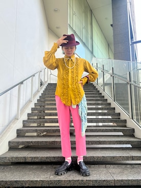 「アイテム（レッグウェア）」を使った、RYOTAROさん（メンズ・173cm）の秋コーディネート