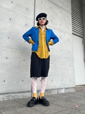 「アイテム（ハンチング/ベレー帽）」を使った、RYOTAROさん（メンズ・173cm）の夏コーディネート