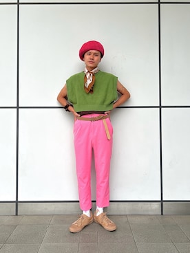 「OVERRIDE（オーバーライド）のアイテム」を使った、RYOTAROさん（メンズ・173cm）の夏コーディネート