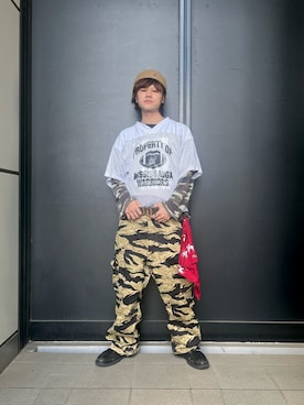 「アイテム（ハンチング/ベレー帽）」を使った、RYOTAROさん（メンズ・173cm）の秋コーディネート