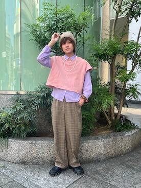 「アイテム（スウェット）」を使った、RYOTAROさん（メンズ・173cm）の秋コーディネート
