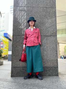 「レッド」｜RYOTAROさん（メンズ・173cm）の秋コーディネート