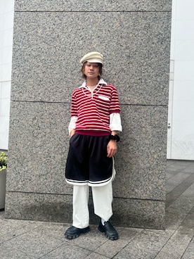 「アイテム（キャスケット）」を使った、RYOTAROさん（メンズ・173cm）の秋コーディネート