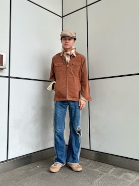 「arth（アース）のアイテム（帽子）」を使った、RYOTAROさん（メンズ・173cm）の秋コーディネート