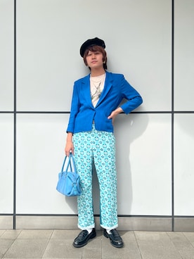 「アイテム（ハンチング/ベレー帽）」を使った、RYOTAROさん（メンズ・173cm）の秋コーディネート