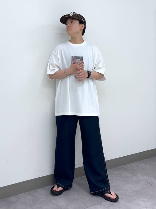 ミニチェック柄ビッグポケットドロストシャツ
