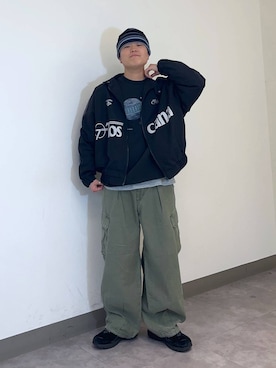 「RAGEBLUE（レイジブルー）のアイテム（ブレスレット）」を使った、shuさん（メンズ・159cm）の冬コーディネート