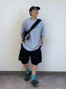 「RAGEBLUE（レイジブルー）のアイテム（腕時計）」を使った、shuさん（メンズ・159cm）の夏コーディネート