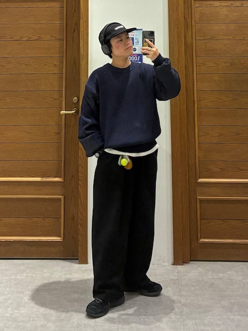 セール】【REmastered】ナイロン切り替えニット（ニット/セーター