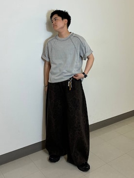 「Healthknit（ヘルスニット）の【Healthknit/ヘルスニット】シンカーソックス（ソックス/靴下、ホワイト系）」を使った、shuさん（メンズ・159cm）の夏コーディネート